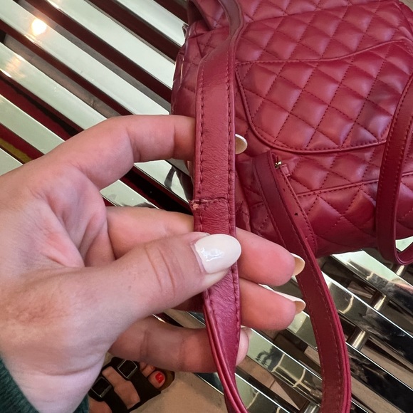 Chanel Quilted Mini Backpack in coral